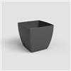 Artevasi Siena Pot, Vaso da Fiori Quadrato con Finitura Opaca, plastica 100% riciclabile, 30cm, Colore Antracite