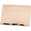 TUKA-i-AKUT Leggio in Legno per Libri, Angoli Regolabili a 7 Vie, Pieghevole Lettura Supporto in Legno di Pino con Clips, Portalibri per Libri, Tablet, e-Reader, Libri Cucina, Libro Ricette, TKD8060