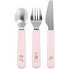 Mepal Set di posate per bambini 3 pezzi Mio Little Dutch, Posate per bambini, Set di posate per bambini con forchetta, coltello, cucchiaio per bambini, Lavabile in lavastoviglie, Fairy Garden