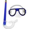 USHOBE Set di Occhialini da Nuoto per Tubo in Silicone e Ps, Design Confortevole e Antifog, Adatto per Esplorazioni Subacquee e Spiagge, Colore Blu