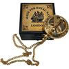 collectiblesBuy Bussola in ottone vintage con meridiana a pressione, accessorio tascabile con scatola in legno incisa, regalo da collezione nautico personalizzato fatto a mano