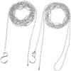 SHINEOFI Catena per Misurazione Rete Pallavolo in Acciaio Inossidabile Argento, 2 Pezzi, Portatile e Precisa per Tornei e Giochi sulla Spiaggia