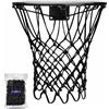 Generisch Rete per canestro da basket, per esterni, resistente, ricambio per canestro, qualità professionale, 195 g, per tutte le stagioni, 12 passanti, colore nero