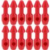 SHINEOFI 12 Pezzi Inserti per Fionde in Plastica Rossi per Pesca Subacquea Accessori di Riparazione per Pesca Subacquea Facile Manutenzione