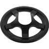 SHINEOFI Guardia Chainring in plastico Nero 5 Fori 36 Denti per Biciclette da Montagna e Altri Tipi con Funzione Anti-Danni
