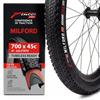 Fincci Milford Copertone 28 Gravel Tubeless 700x45c - Copertone Bici 28 Aramidico Antiforatura Nylon 1mm 120 TPI - per Elettrica, Gravel, Ibrida 47-622