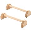 Mujiluxe Manici per flessioni, 2 barre push-up, barra per mano, paralleli in legno, con due passanti rimovibili, antiscivolo, per calistenica, yoga, fitness, allenamento della parte superiore del corpo, colore