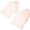 Angoily 2 Pezzi Borsa Organizer per Scarpette da Ballo in Poliestere Traspirante con Coulisse Rosa, Leggera e Facile da Usare per Studio e Performance di Danza