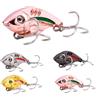 NIYANGLE Esche Artificiali Vib in Metallo 4 Pezzi 15g Forma di Pesce Piccolo Colore Luminoso Resistenti per Pesca a Spinning in Mare e Acqua Salata per Spigola e Pesce Nero