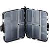 SECFOU Scatola Porta Esche da Pesca Nera 12 Scomparti Individuali e Doppia Faccia, Organizer Portatile in Plastica per Accessori da Pesca