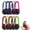 TEKFUSE Bussola Moschettone 2in1 Set da 10 Ago Liquido Impermeabile Colorata | Ago liquido sigillato sottovuoto impermeabile, orientamento Nord istantaneo, zaino cintura chiavi, regalo compleanno festa