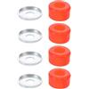 OSOLADY Ammortizzatori per Pattini a Rotelle Doppia 8 Pezzi in PVC Rosso 95a Durezza per Assorbimento Urti e Riduzione Vibrazioni per Pattini da Roller Indoor e Outdoor