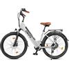 ESKUTE C100 Plus Bici Elettrica, 26 Pollici Bicicletta Elettrica, Motore 250W, Batteria Rimovibile 36V 13Ah, Velocità Massima di 25 km/h, 7 Velocità, Display LCD, E-bike per Adulti