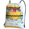 WHJSSF Cute Crayons Box Stampe Coulisse Zip Zaino - Leggero Pieghevole Borsa da Palestra Borsone da Viaggio con Tasca Frontale e Organizer Interno