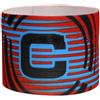 MeevrgR Fascia da capitano regolabile per calcio e calcio con design elastico e grafica C stampata per giocatori adulti, fascia sportiva in nylon 31 x 6,5 cm (blu)