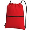 WHJSSF Zaino con cerniera con coulisse e stampa rossa tinta unita - Borsa da palestra leggera e pieghevole per viaggi, yoga, escursionismo e oggetti essenziali quotidiani