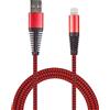 2GO Cavo USB di ricarica/dati Lightning 1m Nylon rosso Confezione in PET