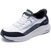 Skechers Donna Contour Foam In Motion Slip-In ALLENATRICE, White Mesh/Black Duraleather/Leather/Gray Tri, 39 EU