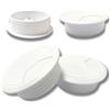 BricoShopping Set 4 Pezzi Passacavo per Scrivania Passafili Passacavi Elettrici pc Computer Foro da mm 60 o 80 Passa Cavo Cavi Fili per MOBILI Ufficio TV Tappo in plastica Tondo Rotondi (Bianco)