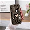 YANJIEER ESONG Cover Cuore per Samsung Galaxy S25+, Custodia Sottile Silicone Motivo Leopardato Aesthetic Elegante Dolce e Moda per Ragazze Donne, Morbida in TPU Antiurto Slim Case Marrone