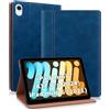 Cicili Cover Custodia per iPad mini 7/6a generazione (2024/2021 8,3 pollici), iPad mini 7 (A17 Pro) con Funzione di Stand Con Tasca E Supporto Tablet, Blu