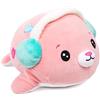 Pioupiou et Merveilles - Cushablez - Seal l'Otarie Rose 25 cm - Peluche morbido - Compagno Coccole - per bambini e neonati - Peluche accogliente da regalare