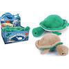 DODO D'AMOUR - Double-Sided Reversible Plush Toy - Expression - 206932 - Beige - Turtle - Comforter - Toy - Emotion - Mood - 26 cm x 20 cm - Suitable for 18 Months And up