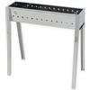Lisa CAN1006 Milano Canalina Cuocispiedini Arrosticini a Carbone Acciaio Inox AISI 430 50 cm colore Argento