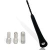 Vecys Universelle Autoantenne 24cm Autoantennenstange Dachantenne Autoantenne FM AM Ersatzantenne mit 3 Adaptern (M4, M5, M6) Kurzstange zum Einstellen Radios DAB DAB + Autoadapter Schwarz