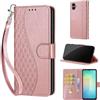 SIENIANLINE Cover per Samsung Galaxy A06 / A07 PU Pelle Custodia Flip Cubo - Oro Rosa