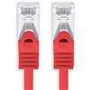 1aTTack.de® Cavo ethernet Gigabit categoria 7 con plug RJ45 categoria 6a (doppia schermatura), 500 MHz Rosso / 1 pz 0,5 m