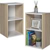 Iris Ohyama, Libreria/scaffale per armadietto a 2 livelli/mobili laterali/scaffale salvaspazio, Modulare, Altezza mensola regolabile 3,2 cm, Ufficio, Casa - Space Saving Shelf - UB-6035 - Marrone