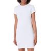 Calvin Klein Donna Abito a T-Shirt Monologo Mini, Bianco (Bright White), L