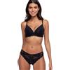 DORINA ANGIE-2PP-Plunge Angie Pack di Due Reggiseni Push-Up - Pizzo e Microfibra, Cuscinetti Rimovibili, Supporto Armatura, Nero e Fucsia, Nero/Fucsia, 7B
