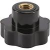 Joskeijky M10 10 mm Dia filettatura nera plastica serraggio manopola maniglia