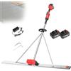 Koyike Staggia Vibrante Professionale per Edilizia, Strumento di Livellamento Senza Fili con Lama Inox 1.5m 1.8m 2m, Motore Brushless Potente per Finitura Superficiale(1.5M)