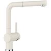 BLANCO LINUS-S | Rubinetto da cucina in bianco morbido | alta pressione | con tubo estraibile | antiriflusso | cartuccia in ceramica | qualità sicura dell'acqua e risparmio idrico