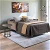 LIBEROSHOPPING Divano Letto 2 Posti Jerez 170 cm velluto antimacchia Tortora