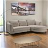 LIBEROSHOPPING Divano Letto Angolare Linz 271x165 tessuto antimacchia Beige