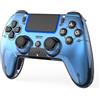 BETMI Controller Wireless per PS5 Pro/Slim, compatibile MAC/Steam Deck/PC, joystick Effetto Hall, doppia vibrazione/Macro/Turbo, jack 3,5mm, 6 assi, gamepad LED con altoparlante (Blue)