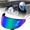 PSLER Visiera di ricambio per casco HJC HJ-38, adatta per caschi integrali i71 F71, antigraffio e con protezione UV, predisposizione Pinlock (verde camaleonte)