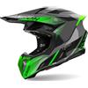 AIROH CASCO OFFROAD TWIST 3 SHARD GREEN GLOSS XS