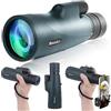 BOSSDUN Telescopio Monoculare 10-30x50 per Adulti, Cannocchiale Monoculare HD Impermeabile con Smartphone per Birdwatching, Escursionismo, Caccia, Campeggio, Viaggi (green)