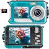 YISENCE Fotocamera digitale impermeabile Dual Screen 4K 48MP Fotocamera subacquea con scheda da 32 GB Fotocamera impermeabile per snorkeling (DV806)