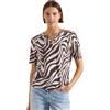 Cecil T-Shirt con Collo Spacco Stampa Brezza Palma Verde, M