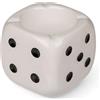 MIJOMA Posacenere cubo in gres porcellanato, 8 x 7,5 cm, il pensierino perfetto per serate informali, disponibile in bianco e nero - Fantastica zona fumatori con stile e divertimento! (bianco)