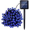 Lamker 5M 50LED Catena Luminosa Blu Esterno Solare Impermeabile Lucine 8 Modalità Illuminazione Stringa Luci per Patio Balcone Giardino Albero Matrimonio Natale Festa Ghirlanda Decorative