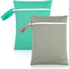 Zyiphor 2 Pezzi Sacchetti Impermeabili da Viaggio Wet Bag con Cerniera 40x30cm Sacchi da Biancheria Sporca Riutilizzabile Sacchetti Organizer per Palestra Piscina Spiaggia Asciugamani Costume da Bagno