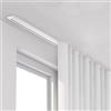 Generic Binario per tenda da soffitto, ultra sottile in alluminio con ganci, binario singolo silenzioso per divisorio, ideale per camera da letto, soggiorno, ospedale e balcone