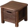 Fenteer Sgabello Contenitore in Legno, Sgabello per Cambiare Le Scarpe, Decorazione per Casa, Piccolo Soggiorno Marrone, 30 Cm x 30 Cm x 25